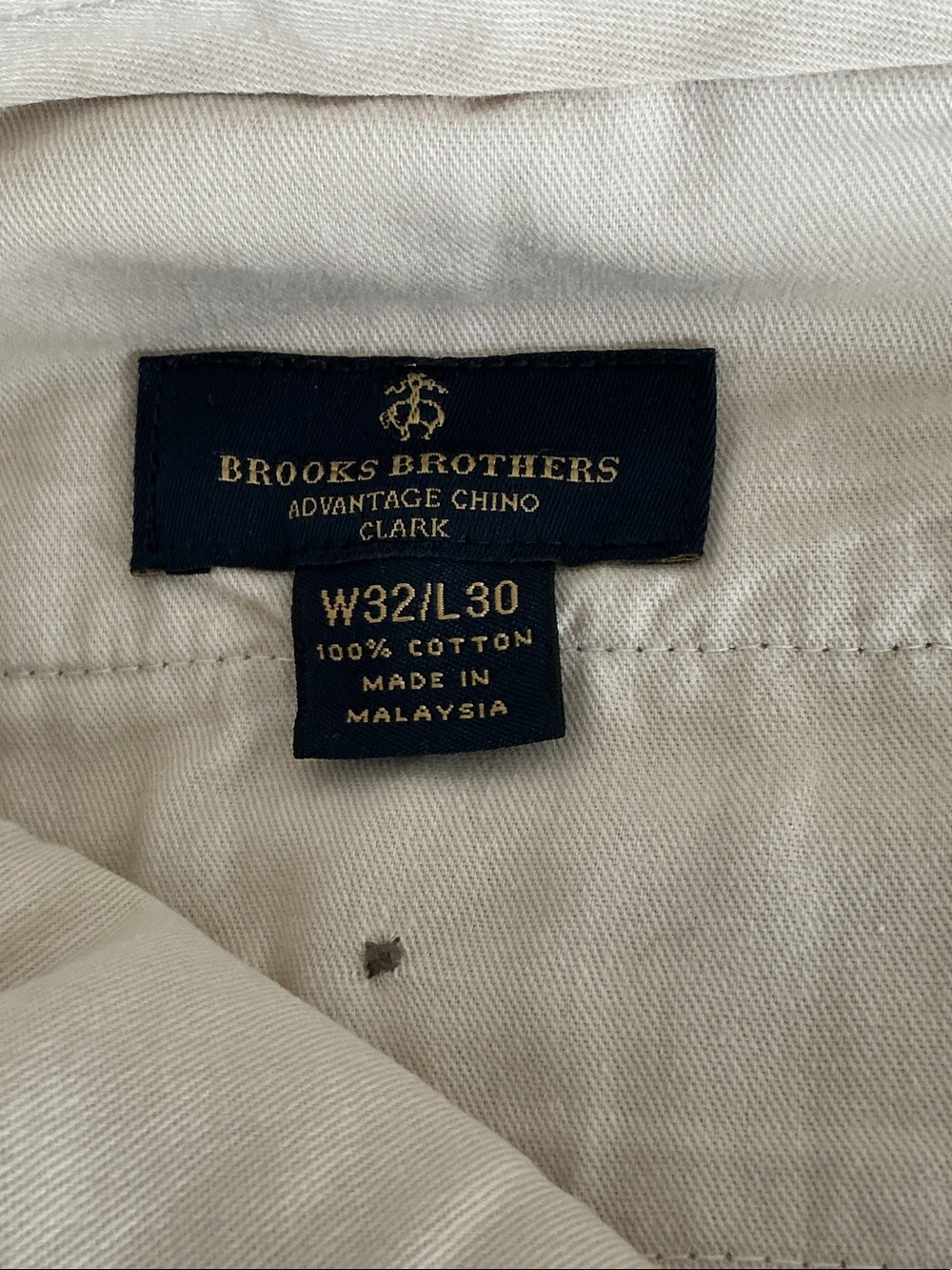 Brooks Brothers Light Cream Cotton Chinos